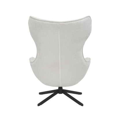 Fauteuil Olivia Pivotant Tissu Blanc Cassé Starfurn