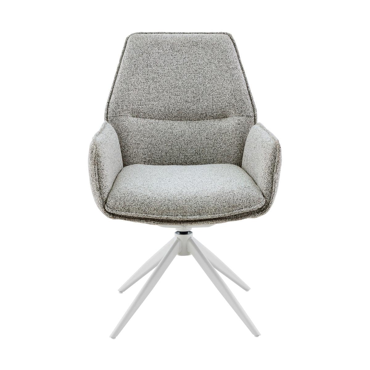 Chaise de salle à manger Hera en tissu beige avec accoudoirs Starfurn