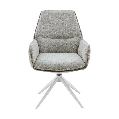 Chaise de salle à manger Hera en tissu beige avec accoudoirs Starfurn