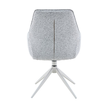 Chaise de salle à manger Hera en tissu beige avec accoudoirs Starfurn