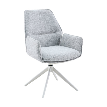 Chaise de salle à manger Hera en tissu beige avec accoudoirs Starfurn