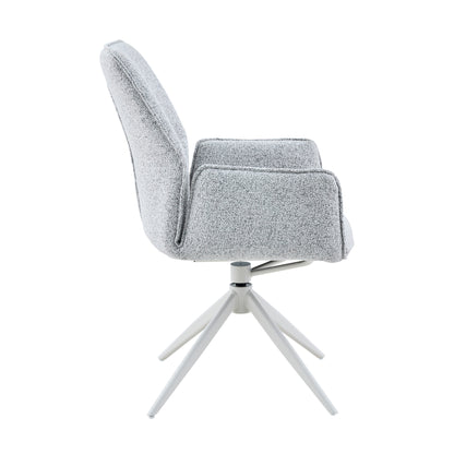 Chaise de salle à manger Hera en tissu beige avec accoudoirs Starfurn