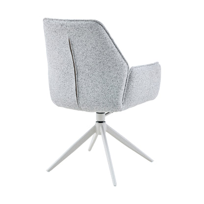 Chaise de salle à manger Hera en tissu beige avec accoudoirs Starfurn