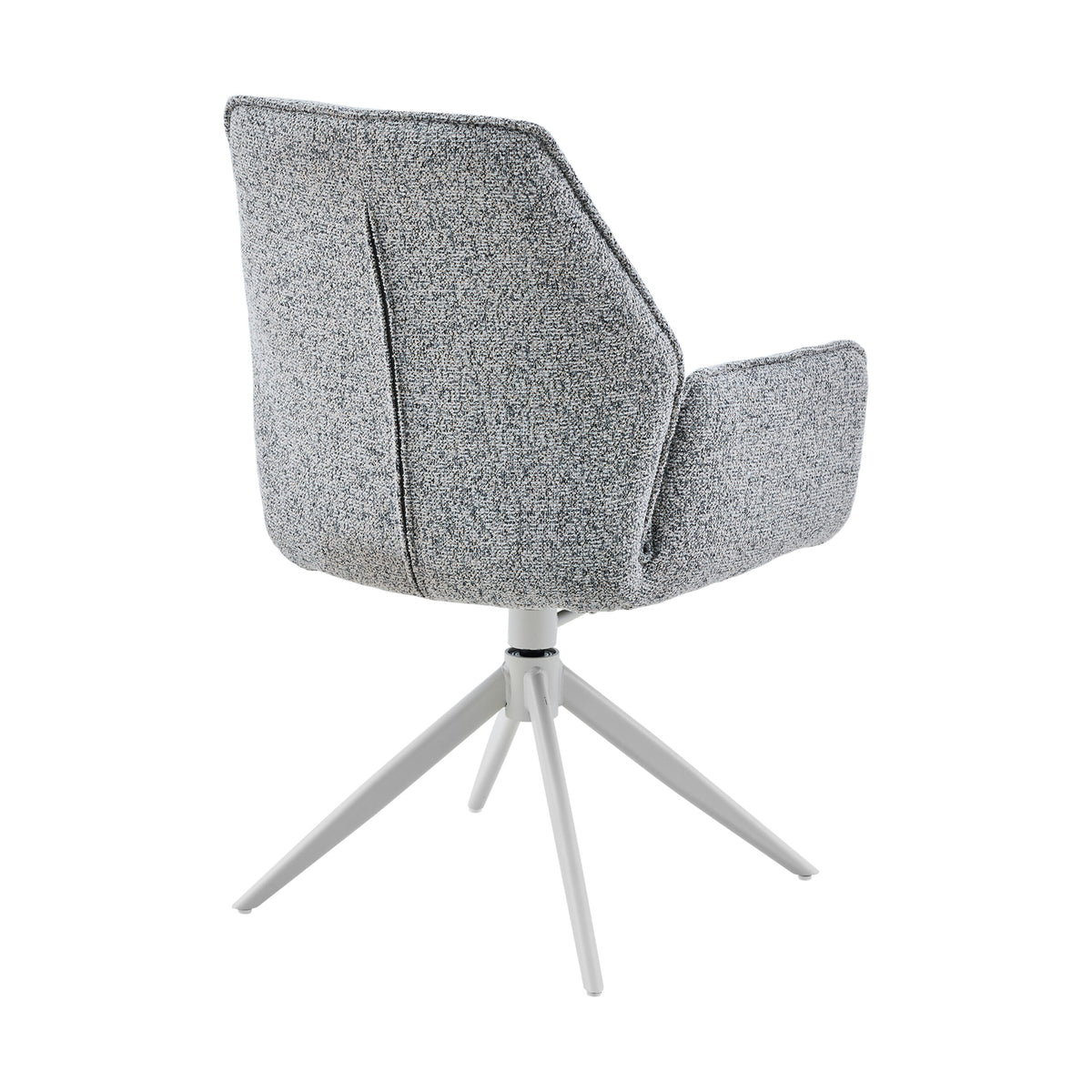 Chaise de salle à manger Hera en tissu gris avec accoudoirs Starfurn