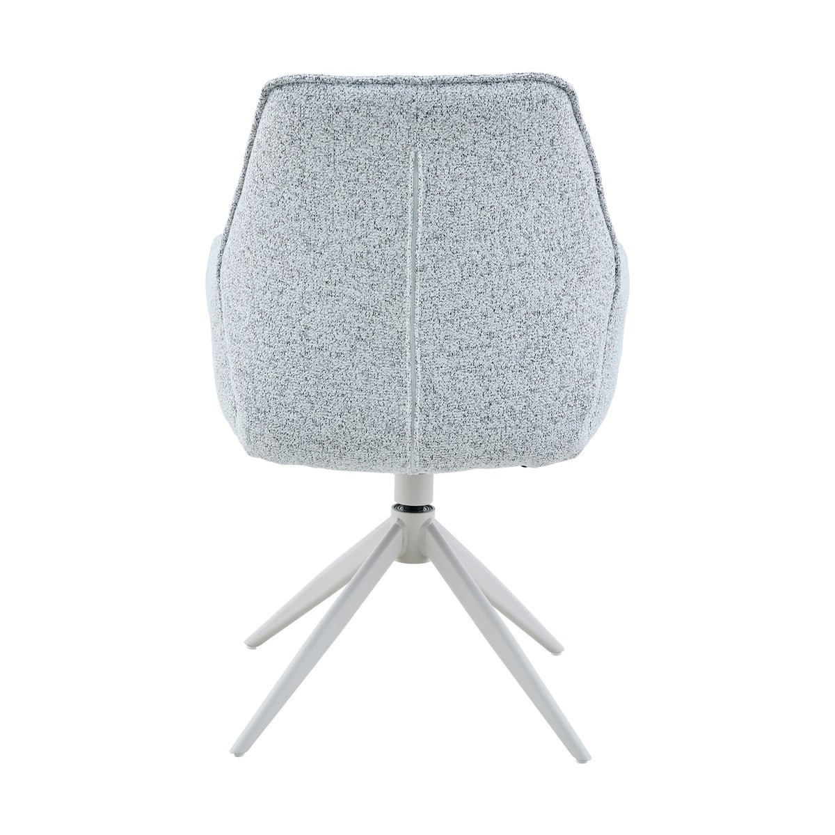 Chaise de salle à manger Hera en tissu gris clair avec accoudoirs Starfurn