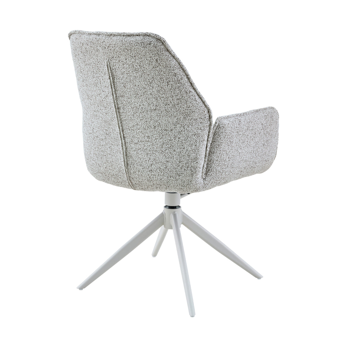 Chaise de salle à manger Hera en tissu gris clair avec accoudoirs Starfurn