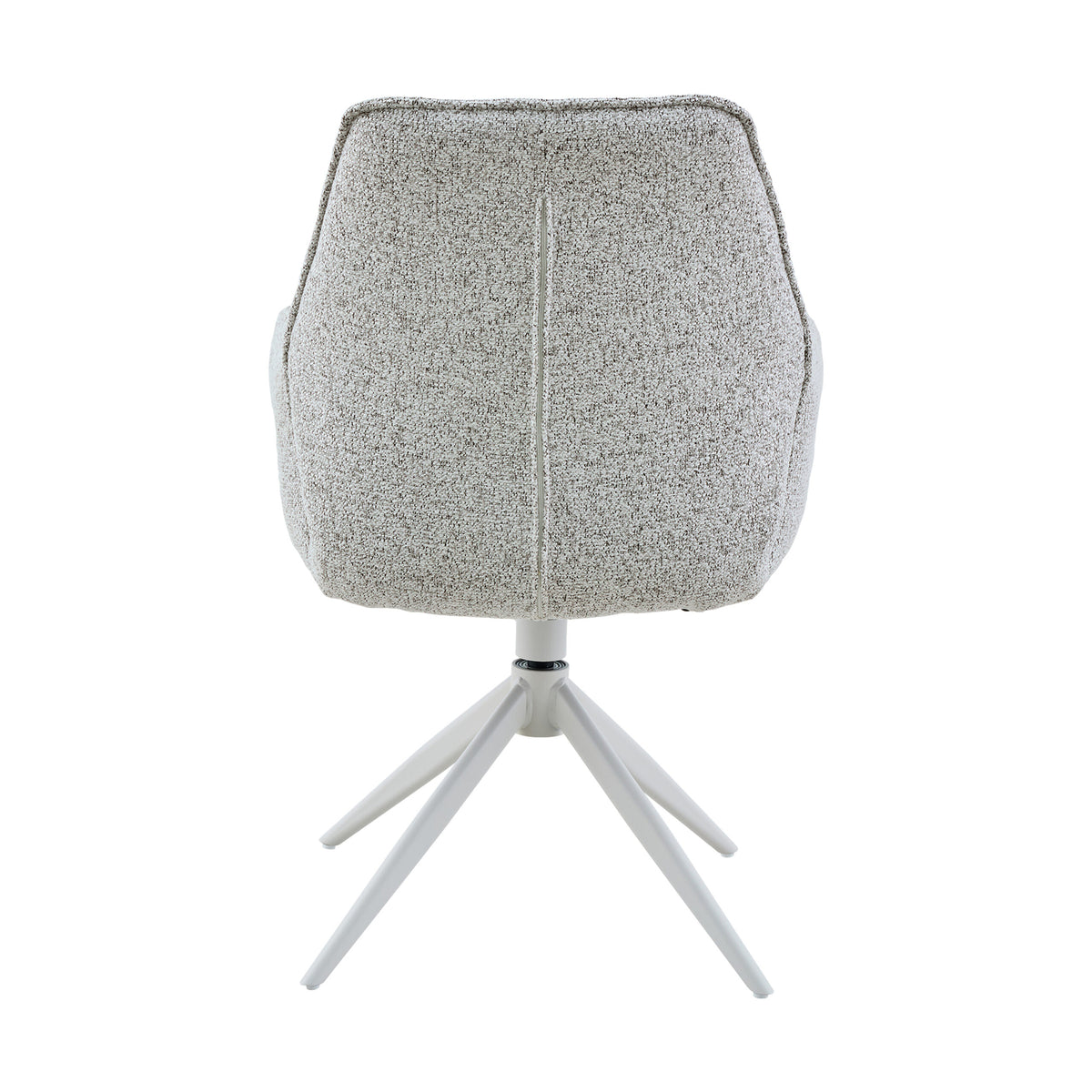 Chaise de salle à manger Hera en tissu gris clair avec accoudoirs Starfurn