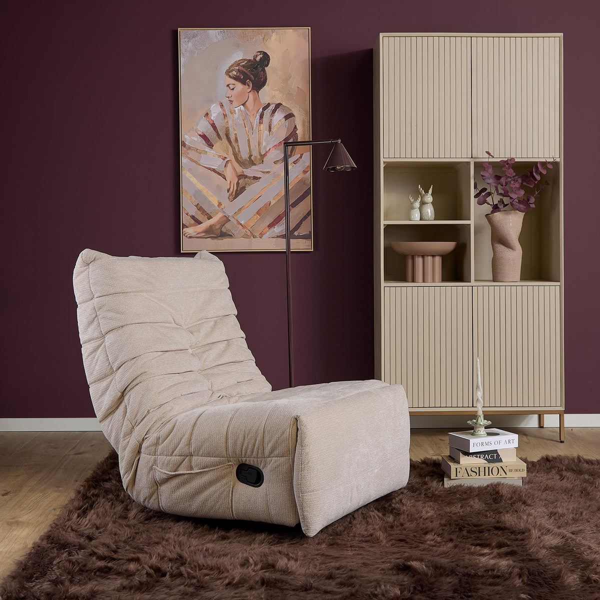 Fauteuil relax Zen Tissu Beige Starfurn