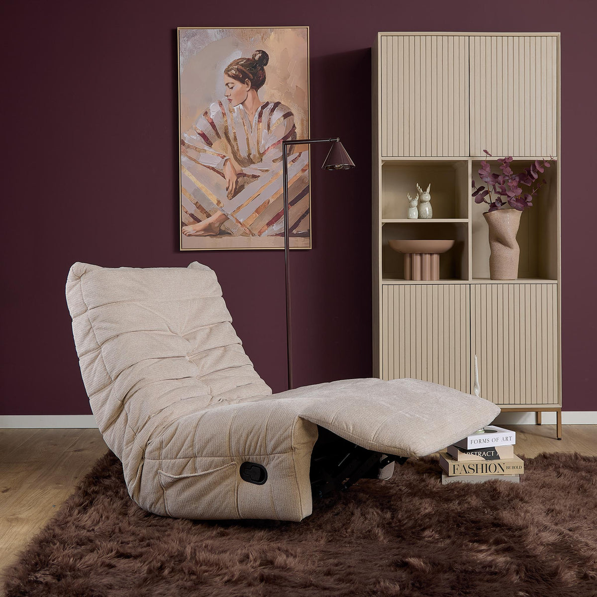 Fauteuil relax Zen Tissu Beige Starfurn