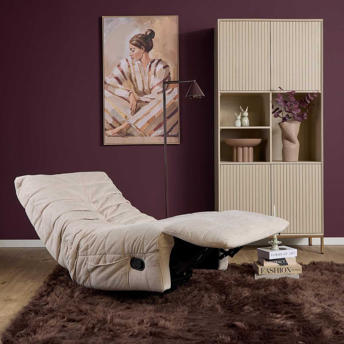 Fauteuil relax Zen Tissu Beige Starfurn