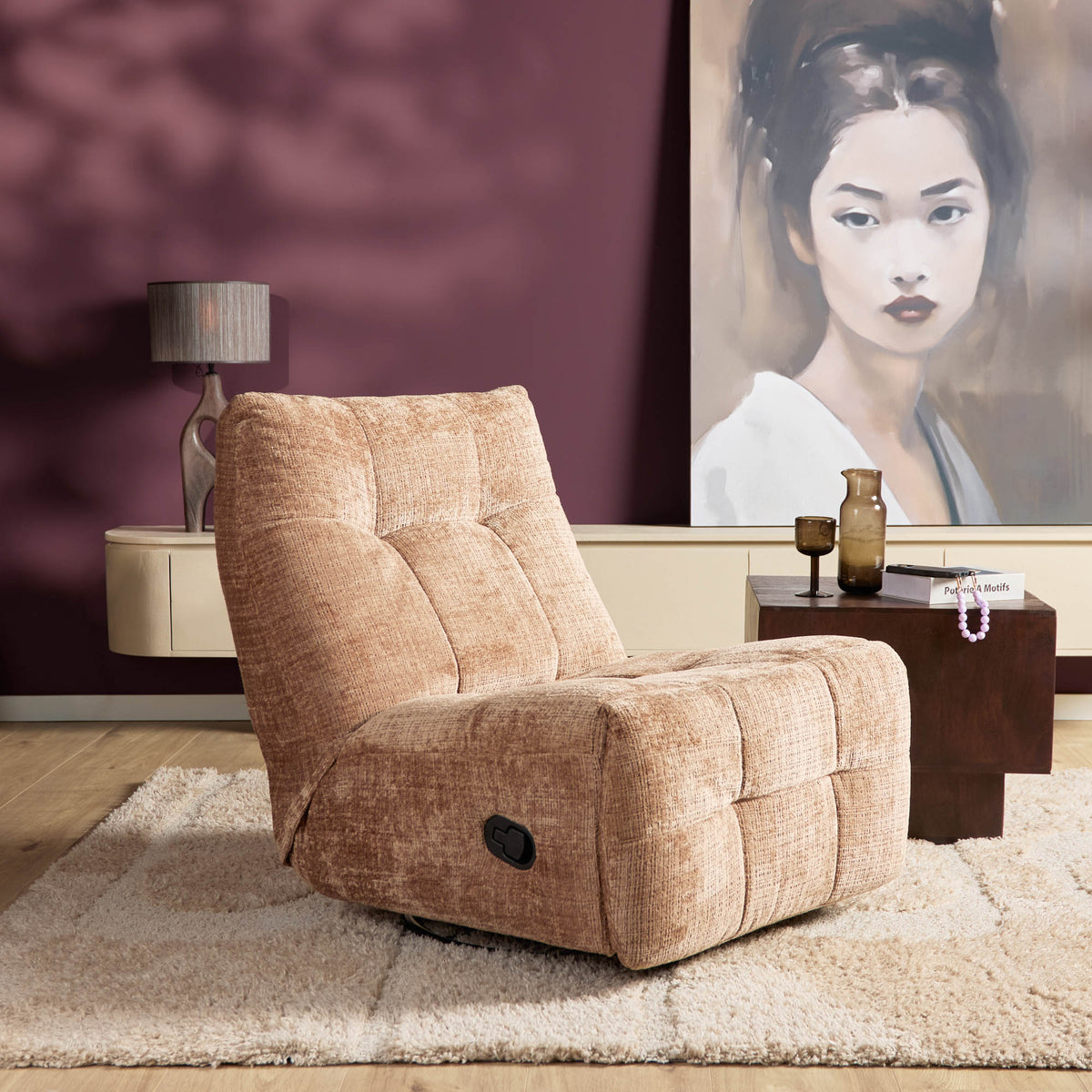 Fauteuil relax Chill en tissu Cinnamon Starfurn