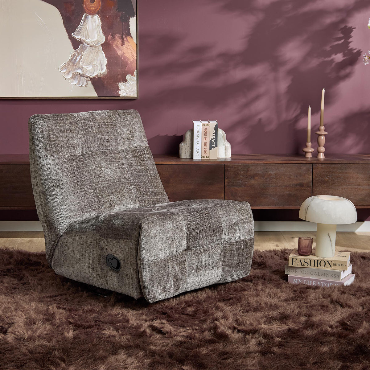 Fauteuil relax Chill Tissu Gris Starfurn