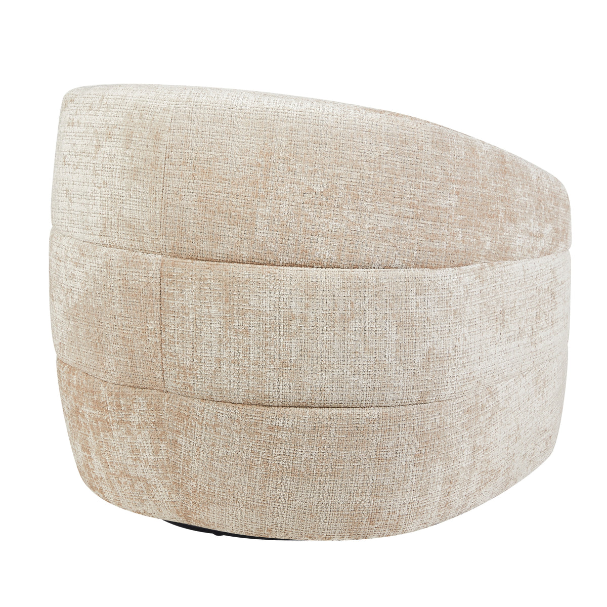 Fauteuil Yara pivotant en tissu beige Starfurn