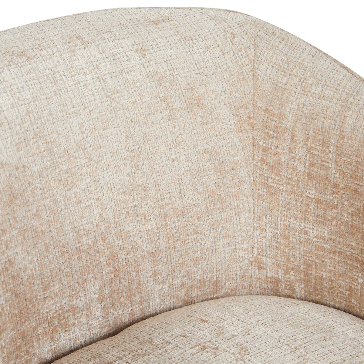 Fauteuil Yara pivotant en tissu beige Starfurn