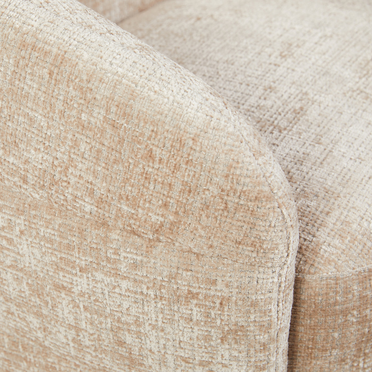 Fauteuil Yara pivotant en tissu beige Starfurn