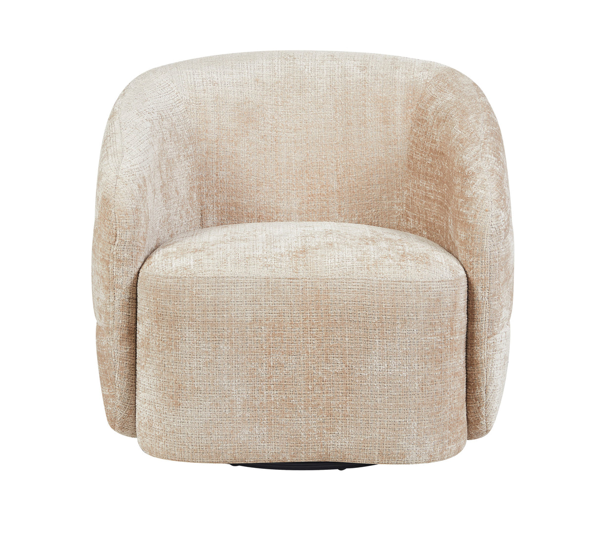 Fauteuil Yara pivotant en tissu beige Starfurn