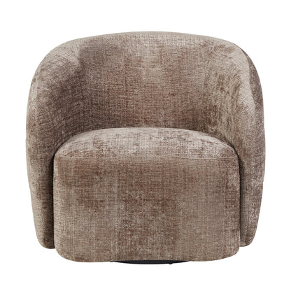 Fauteuil Yara pivotant en tissu Clay Starfurn