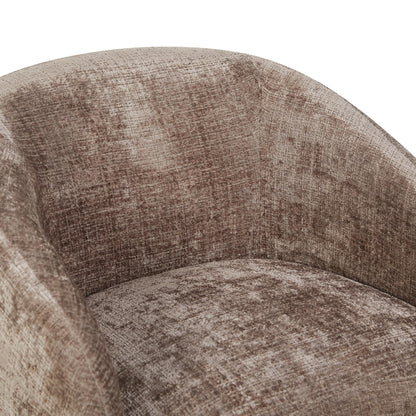 Fauteuil Yara pivotant en tissu Clay Starfurn