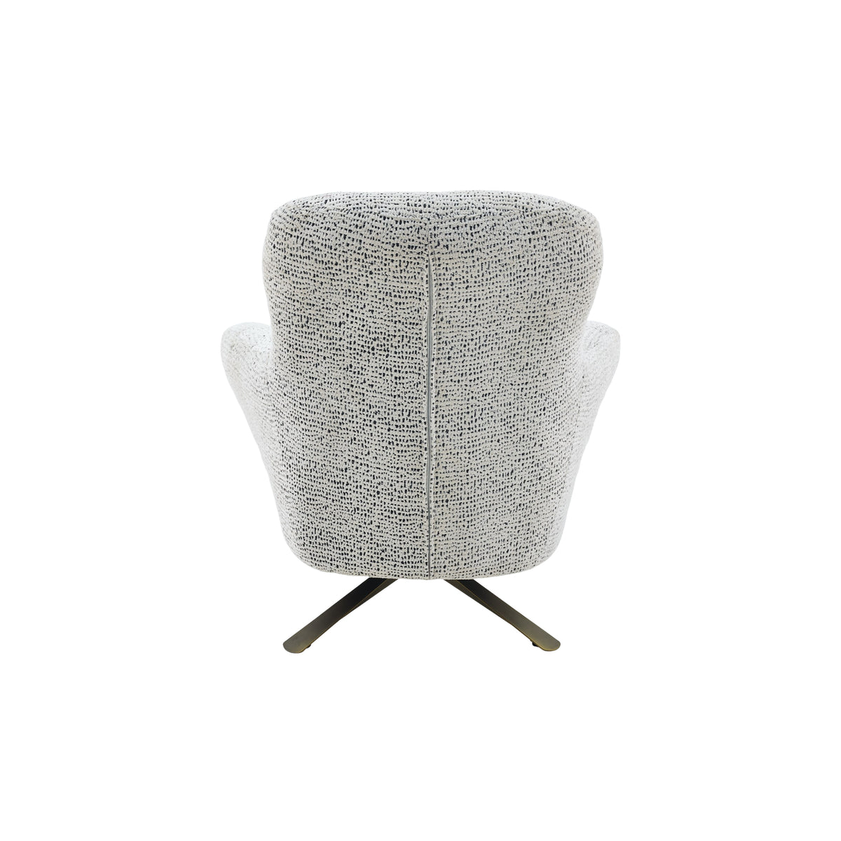 Fauteuil Nena pivotant en tissu marron Starfurn
