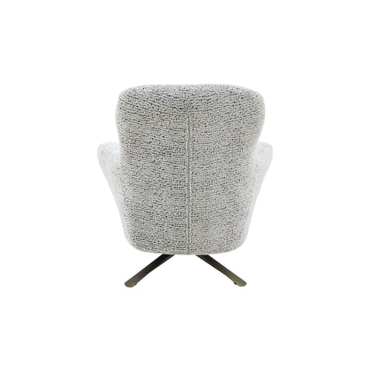 Fauteuil Nena pivotant en tissu marron Starfurn