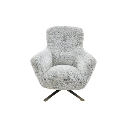 Fauteuil Nena pivotant en tissu marron Starfurn