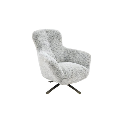 Fauteuil Nena pivotant en tissu marron Starfurn