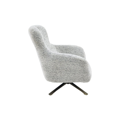 Fauteuil Nena pivotant en tissu marron Starfurn
