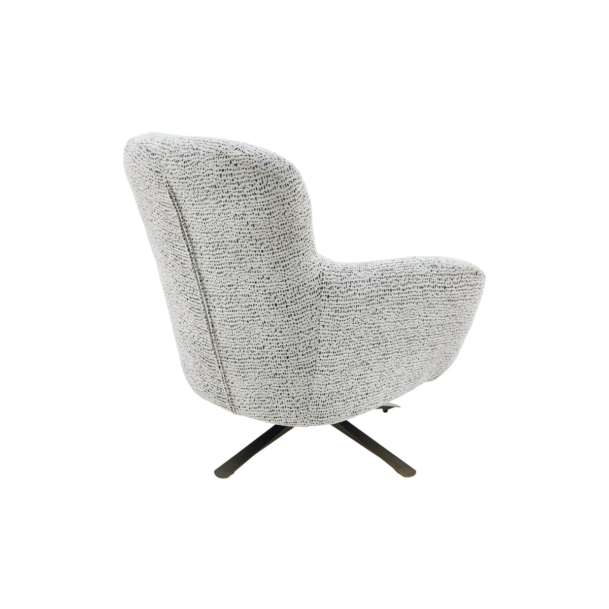 Fauteuil Nena pivotant en tissu marron Starfurn
