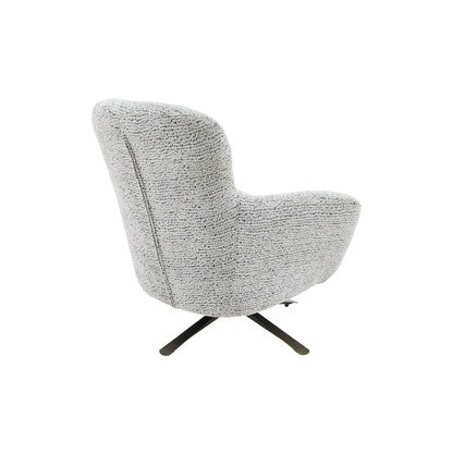 Fauteuil Nena pivotant en tissu marron Starfurn