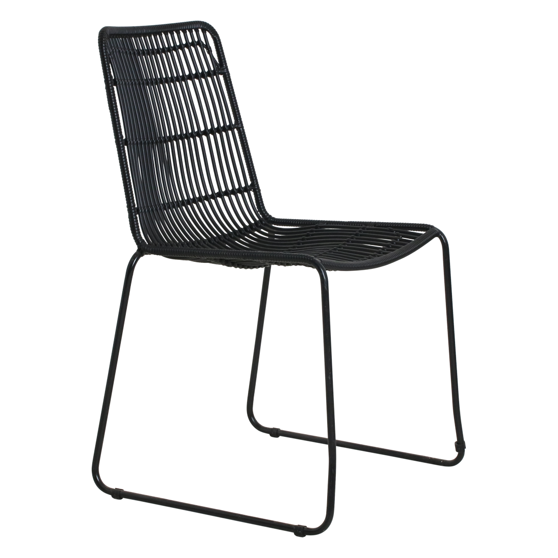 Chaise de terrasse Jane noire, lot de 2, Raw Materials