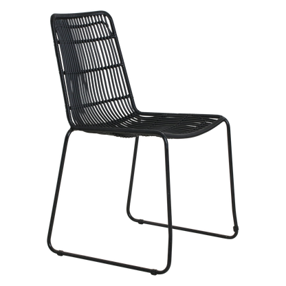 Chaise de terrasse Jane noire, lot de 2, Raw Materials