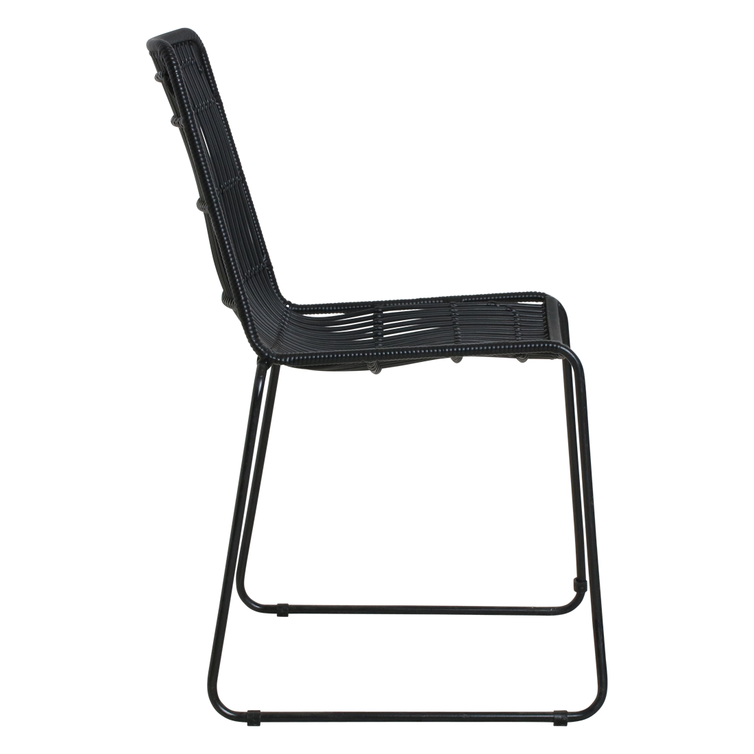 Chaise de terrasse Jane noire, lot de 2, Raw Materials