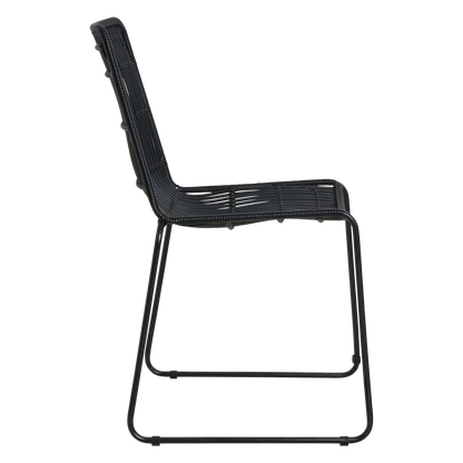 Chaise de terrasse Jane noire, lot de 2, Raw Materials