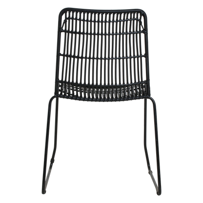 Chaise de terrasse Jane noire, lot de 2, Raw Materials