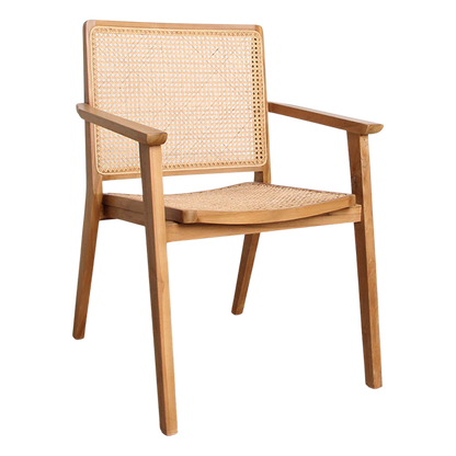 Lot de 2 chaises de salle à manger Nova en teck Raw Materials