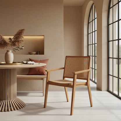 Lot de 2 chaises de salle à manger Nova en teck Raw Materials