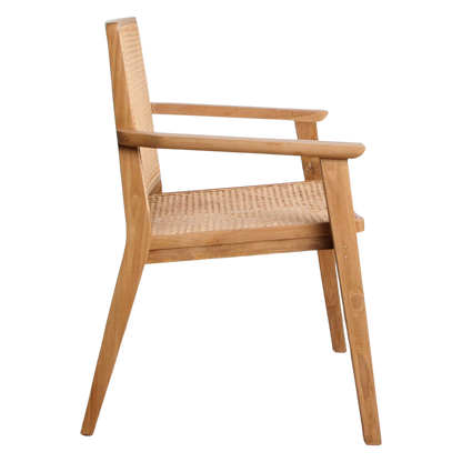 Lot de 2 chaises de salle à manger Nova en teck Raw Materials