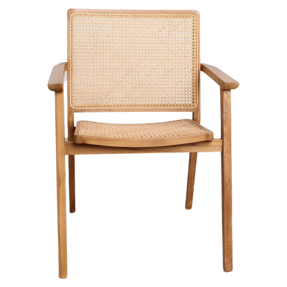 Lot de 2 chaises de salle à manger Nova en teck Raw Materials