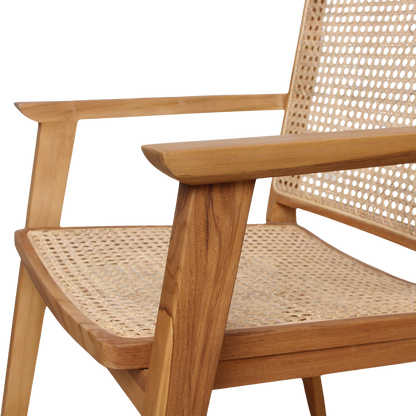 Lot de 2 chaises de salle à manger Nova en teck Raw Materials