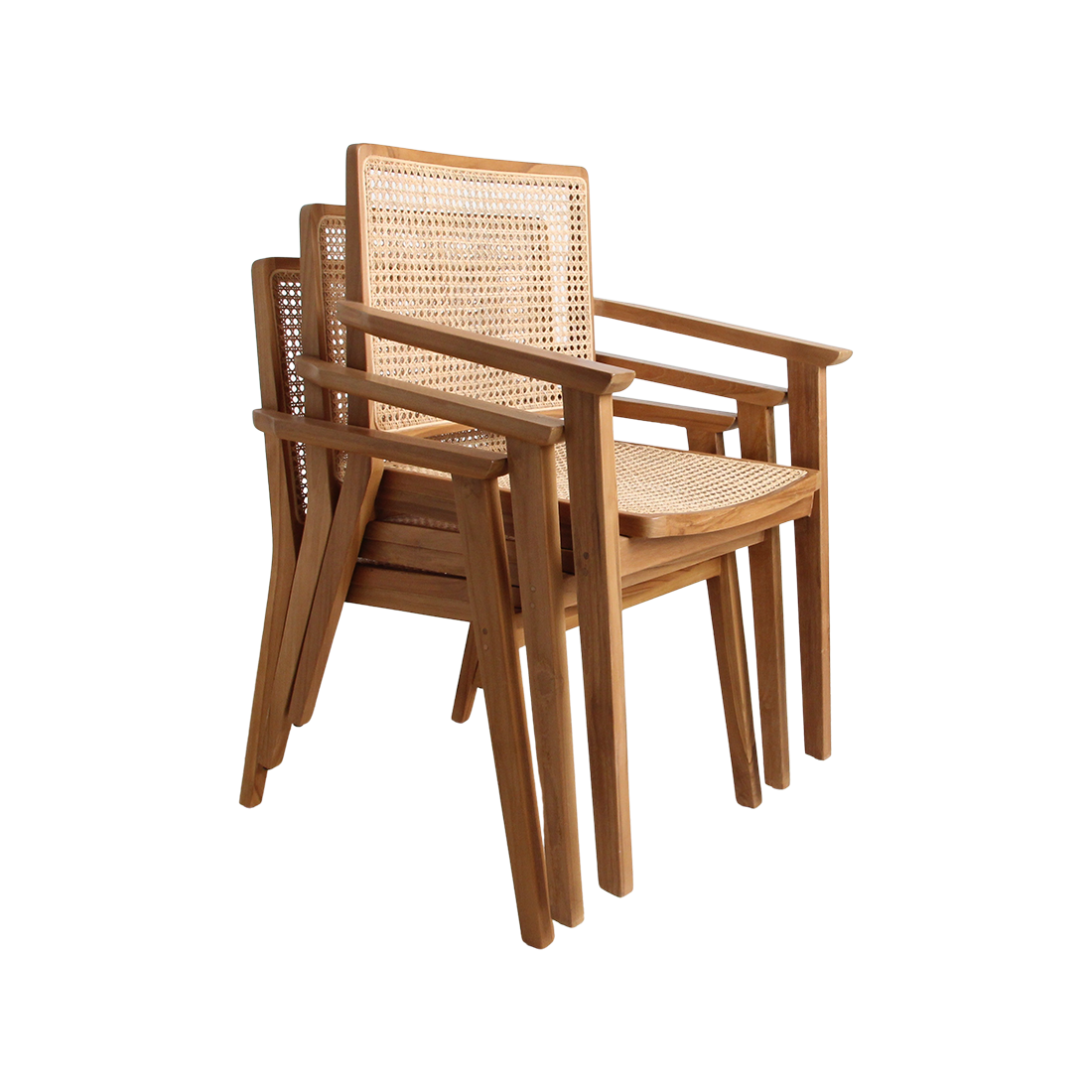 Lot de 2 chaises de salle à manger Nova en teck Raw Materials