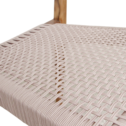 Chaise de salle à manger en teck Freya sans accoudoirs Naturel Lot de 2 Raw Materials