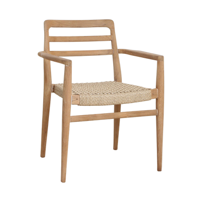 Chaise de terrasse Verano avec accoudoirs Naturel Lot de 2 Raw Materials