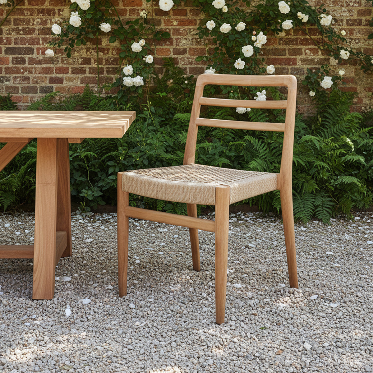 Chaise de terrasse Verano avec accoudoirs Naturel Lot de 2 Raw Materials