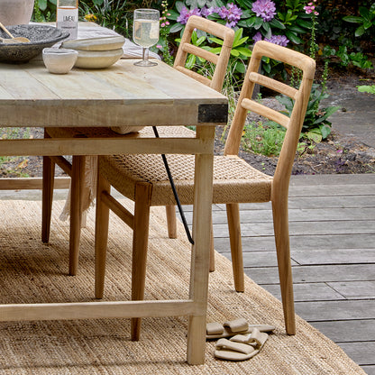Chaise de terrasse Verano avec accoudoirs Naturel Lot de 2 Raw Materials