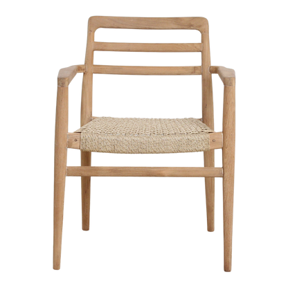 Chaise de terrasse Verano avec accoudoirs Naturel Lot de 2 Raw Materials