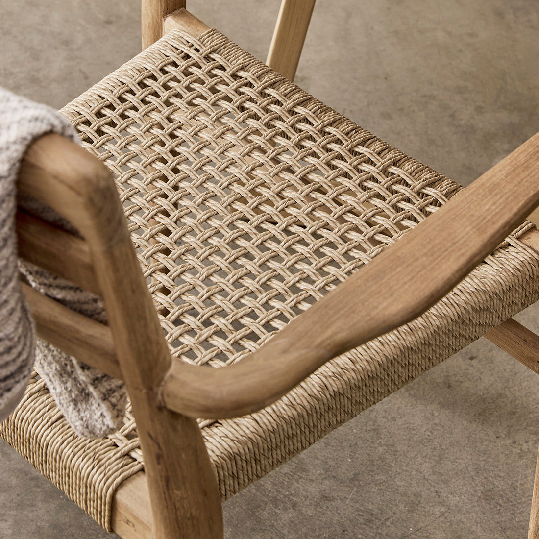 Chaise de terrasse Verano avec accoudoirs Naturel Lot de 2 Raw Materials
