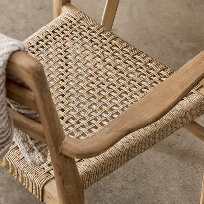 Chaise de terrasse Verano avec accoudoirs Naturel Lot de 2 Raw Materials