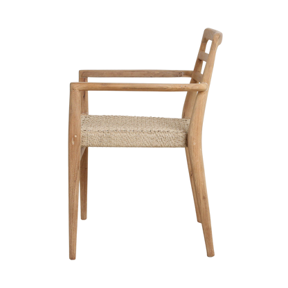 Chaise de terrasse Verano avec accoudoirs Naturel Lot de 2 Raw Materials