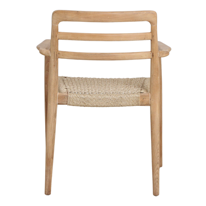 Chaise de terrasse Verano avec accoudoirs Naturel Lot de 2 Raw Materials