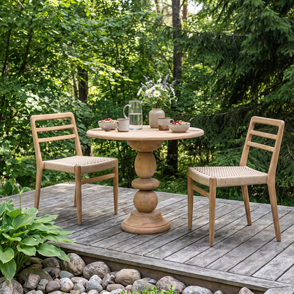 Chaise de terrasse Verano sans accoudoirs Naturel Lot de 2 Raw Materials